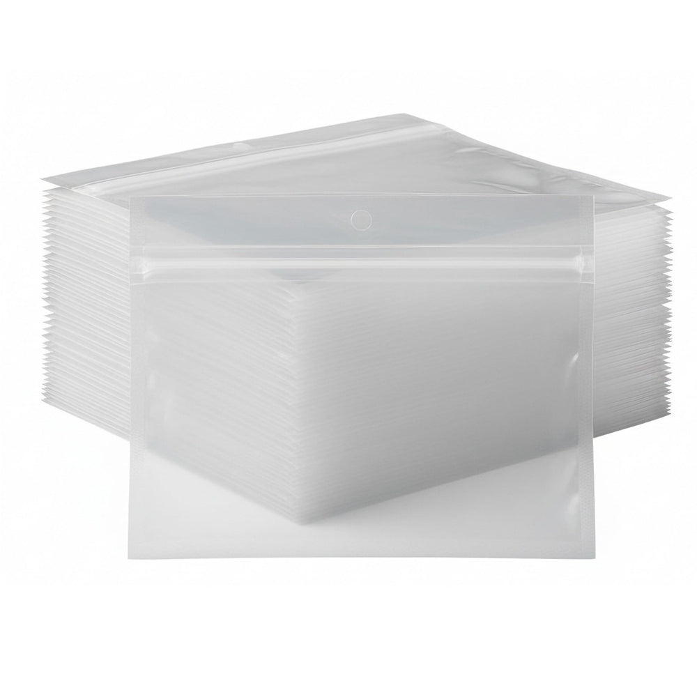 Generic 100pack 6x4 soft plastic bait bags with clear zipper for quick lure identification.
