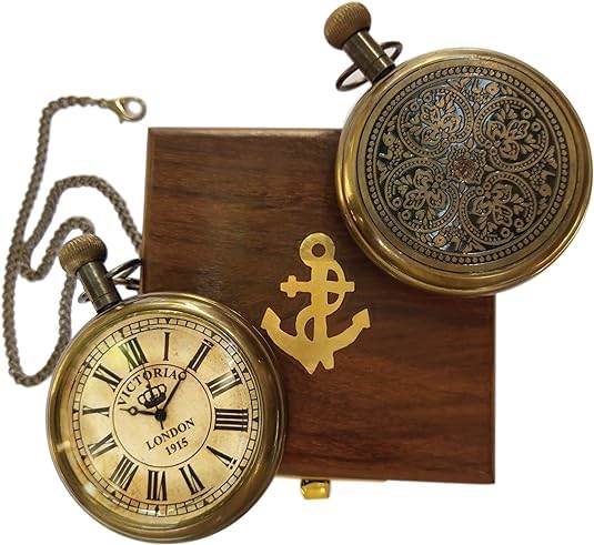 Generic 1915 Victoria London pocket watch in a rosewood box, a stylish heirloom keepsake.