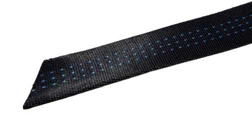 Generic 1-yard mil-spec tubular nylon webbing in black for rugged rigging and climbing.