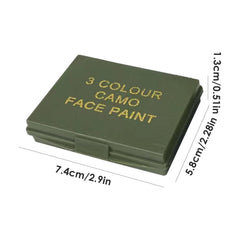 Generic 3-Color Face Paint colors close-up highlighting versatile camouflage hues for hunting and cosplay
