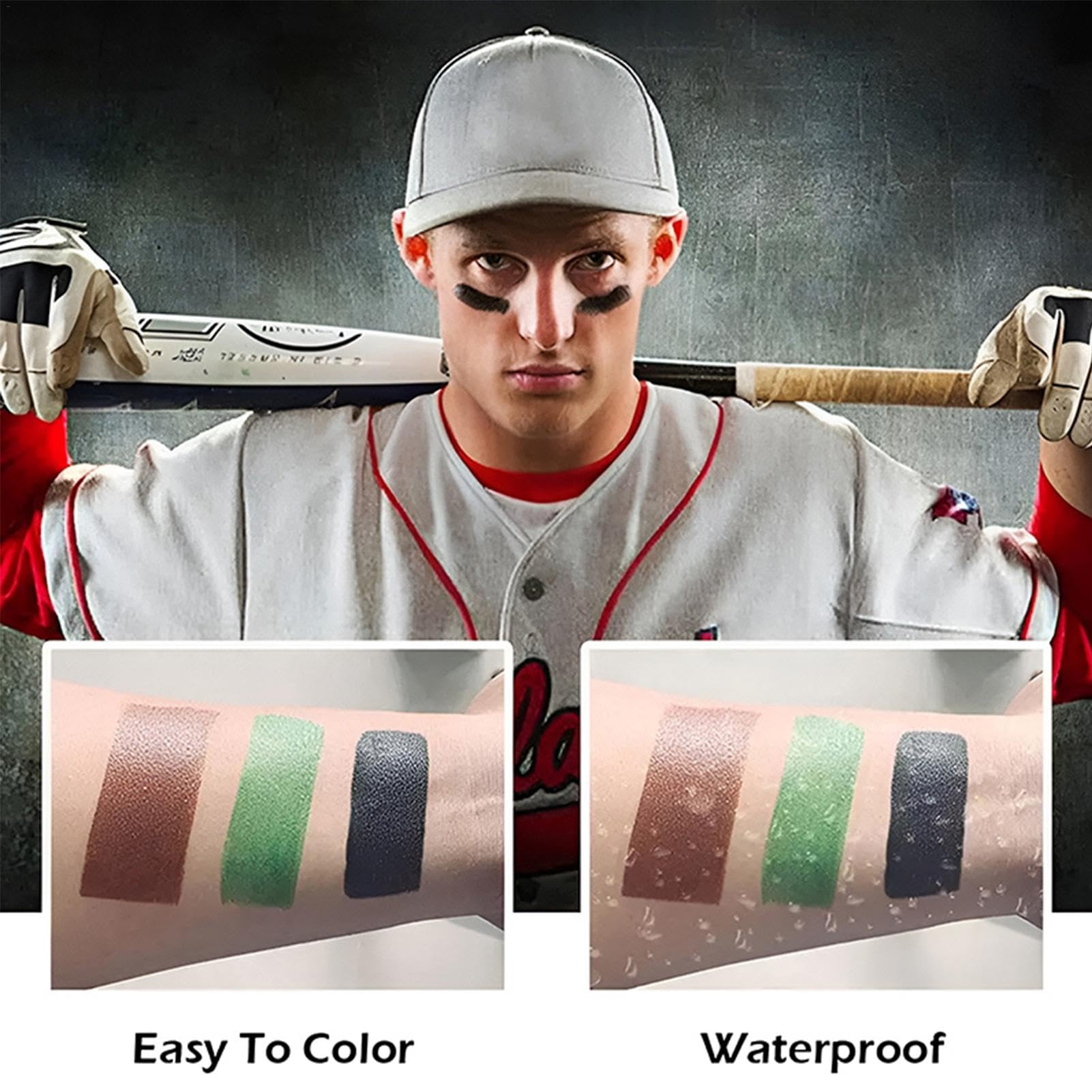 Generic 3-Color Face Paint removal with wipes for easy cleanup