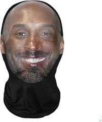 Generic 3D Kobe mask with lifelike portrait for bold streetwear and outdoor use