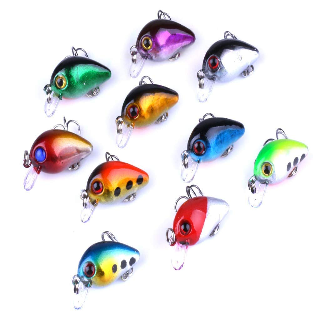Generic 3Pack mini fish-shape lure with glossy finish attracts curious fish.