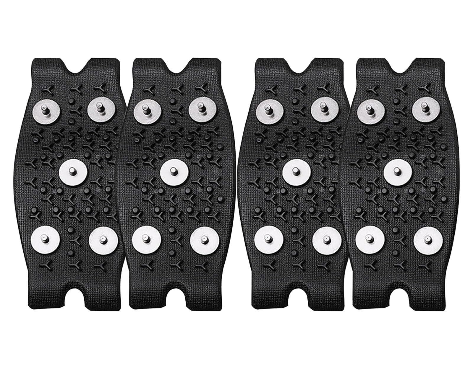 Generic 5-Claw ice cleats on a shoe offering solid traction on ice