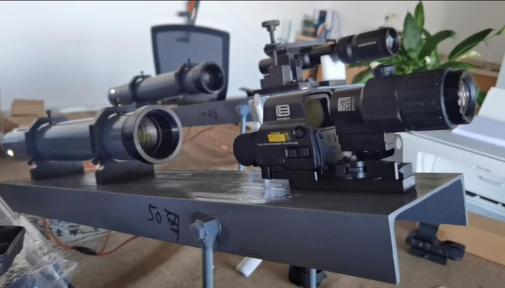 Generic 558 green dot sight provides high visibility across environments.