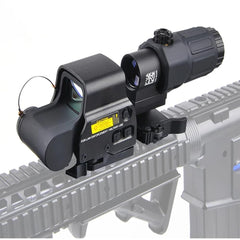 Generic 558 red dot sight offers fast targeting in daylight conditions.
