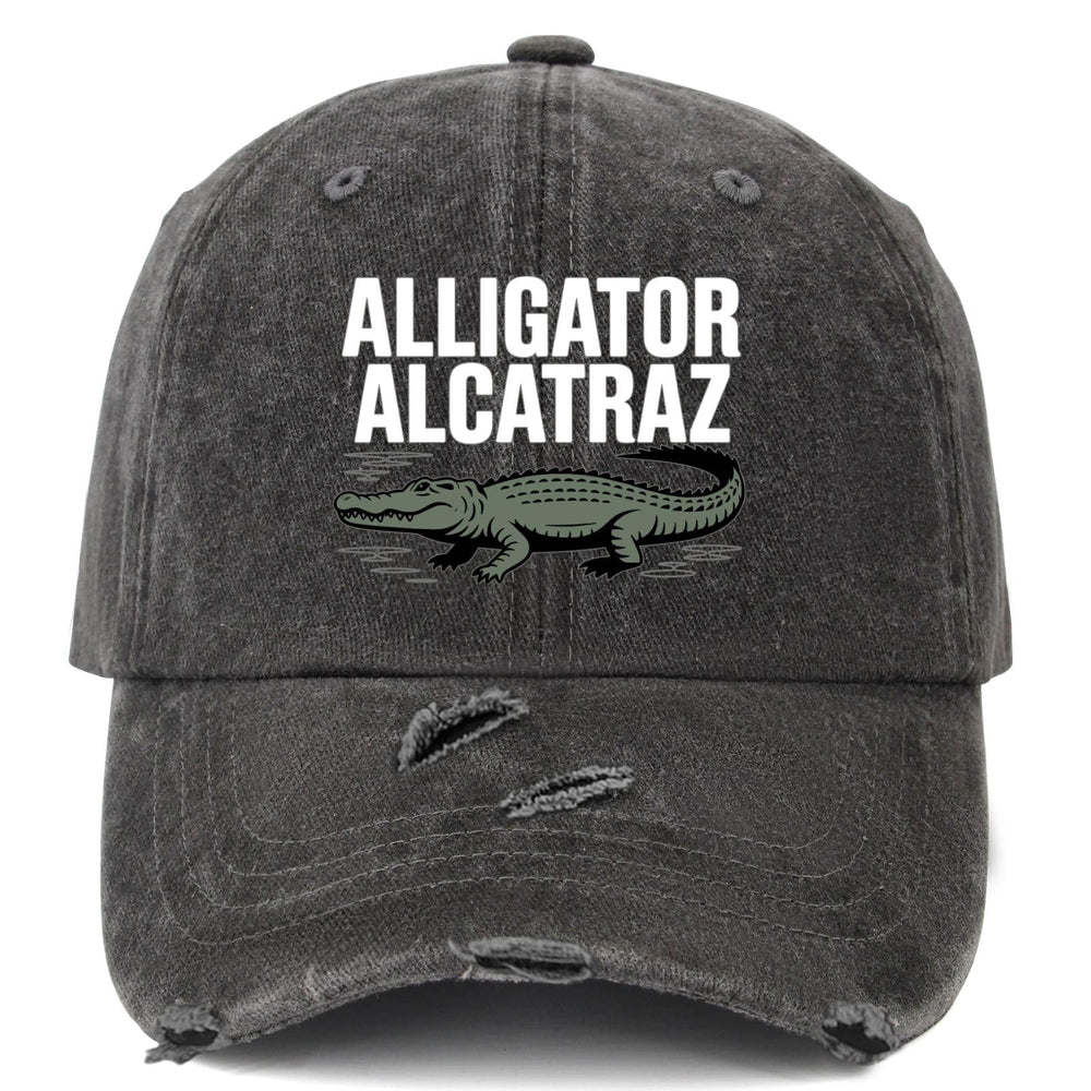 Generic Alligator Alcatraz Hat front view, casual sun protection and playful design.