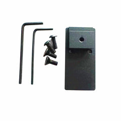 Generic aluminum red dot mount plate highlights durable construction and long-term tactical value.