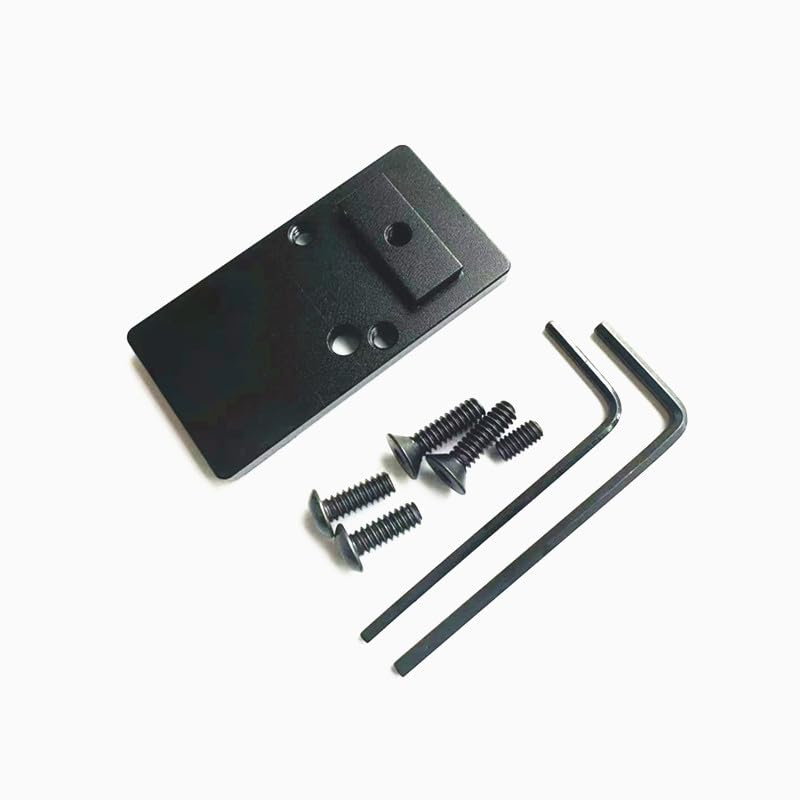 Generic APX mount plate top view, durable metal build for stable optic mounting.
