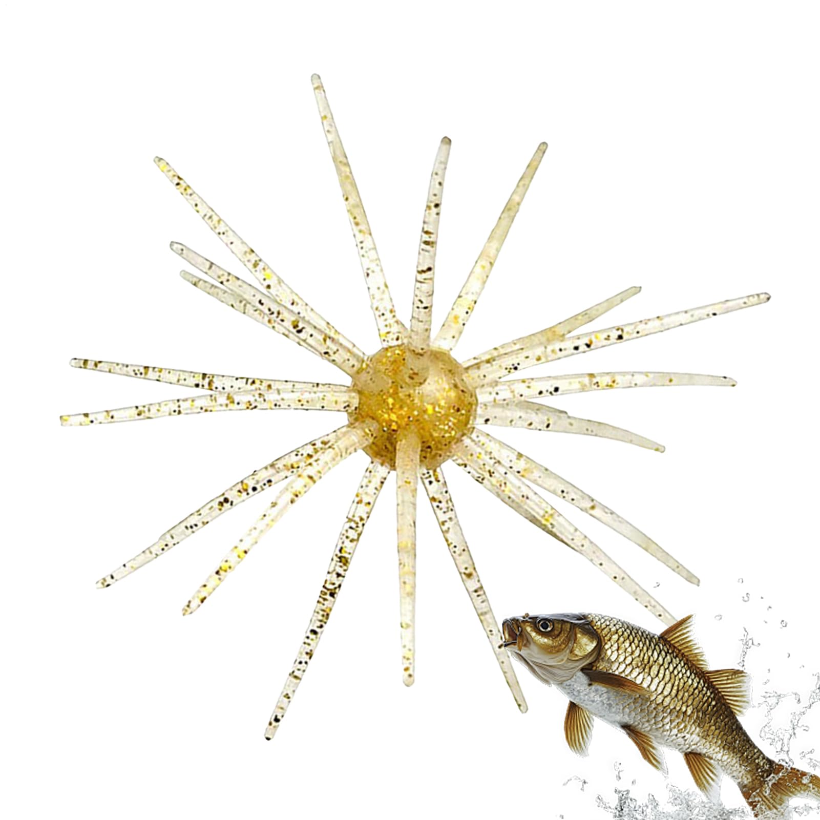 Generic Artificial Fishing Lure with sea urchin design boosts realistic attraction for shore casting.