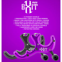 Generic B3 Exit Mini Violet in-use image shows easy thumb-button access mid-practice.