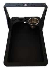 Generic Baldwin Iron Works left bracket forms stable graph mounting on recessed trays.