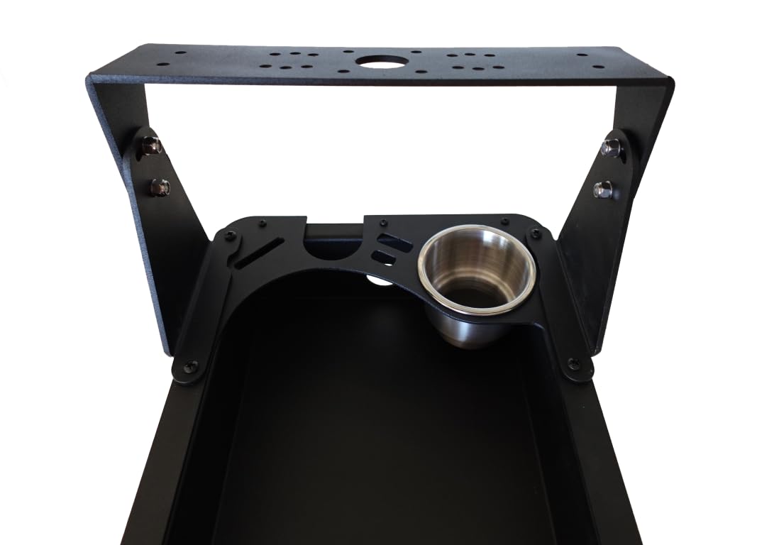 Generic Baldwin Iron Works right bracket provides balanced support for fish finder graphs.