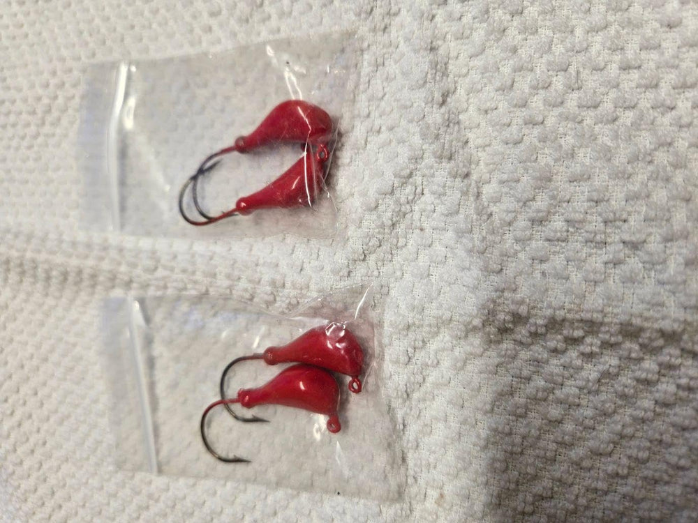 Generic Banana Jig weighted hook in red for versatile casting and depth control.