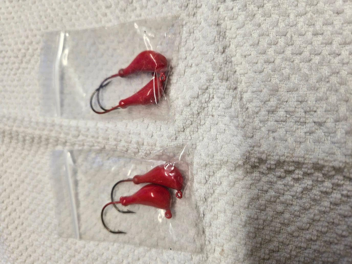 Generic Banana Jig weighted hook in red for versatile casting and depth control.