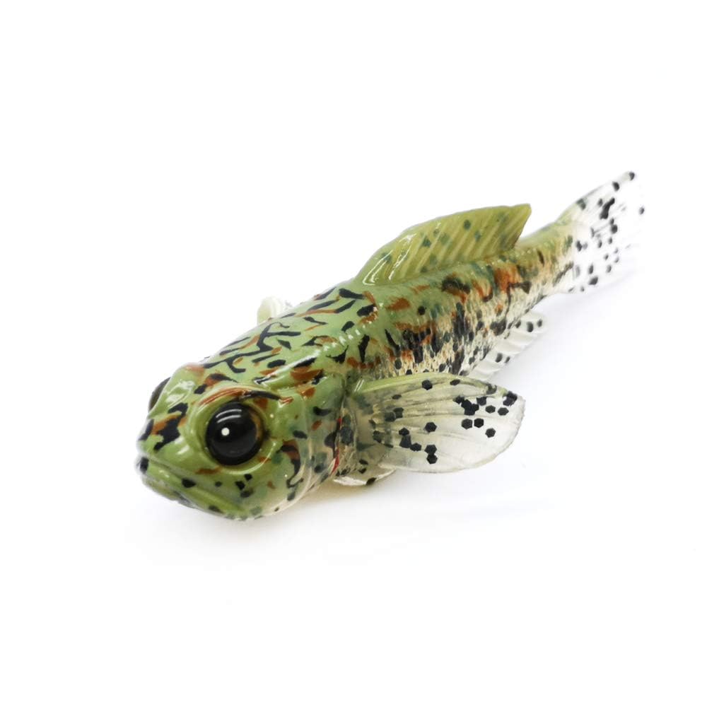 Generic bass predator lure green aids targeting pike, perch, trout.