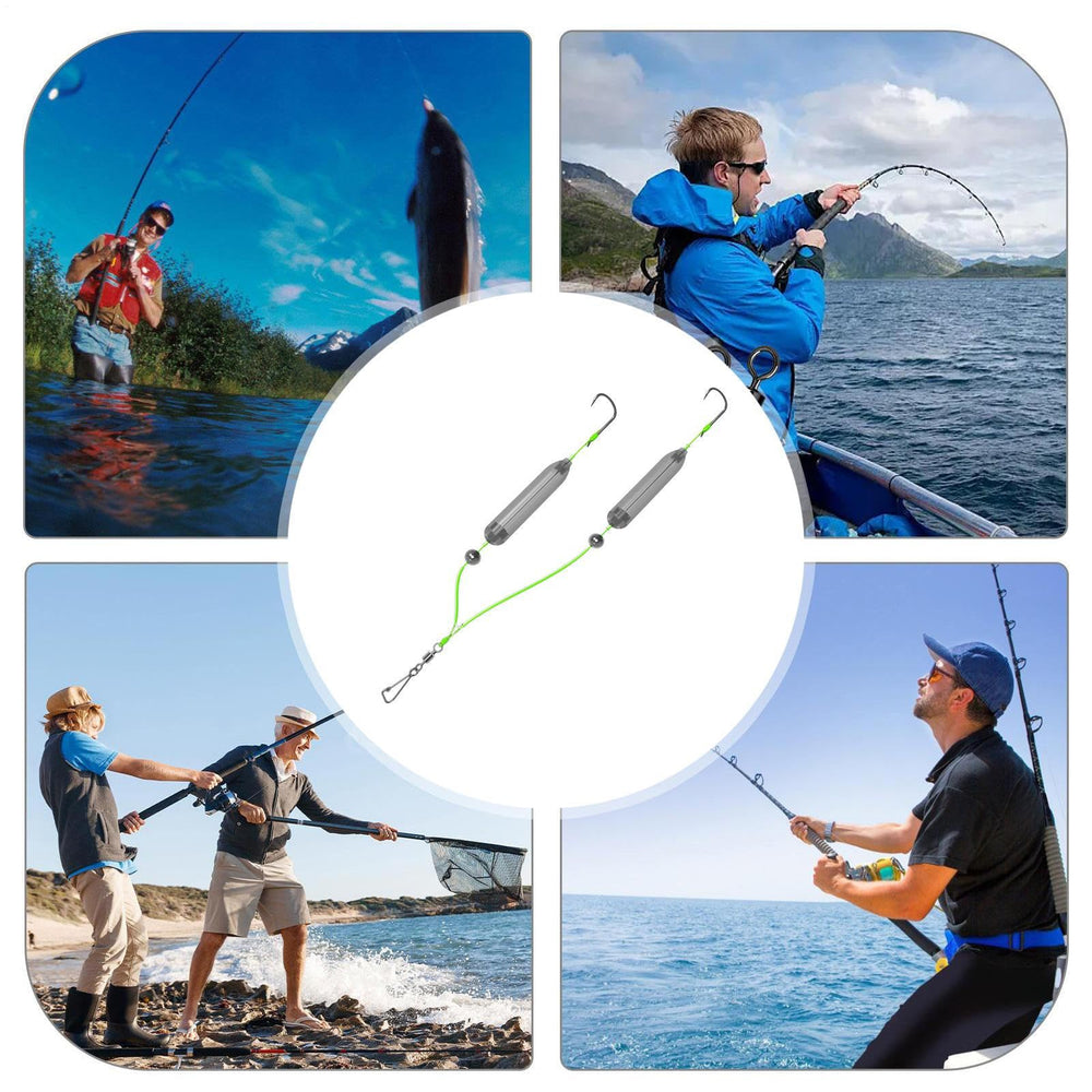 Generic Bottom Fishing Rigs hook-performance view showing anti-current design for improved bite detection.