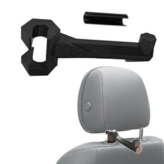 Generic Bow Beam Headrest-Mounted hanger secures a bow in a truck for secure transport.