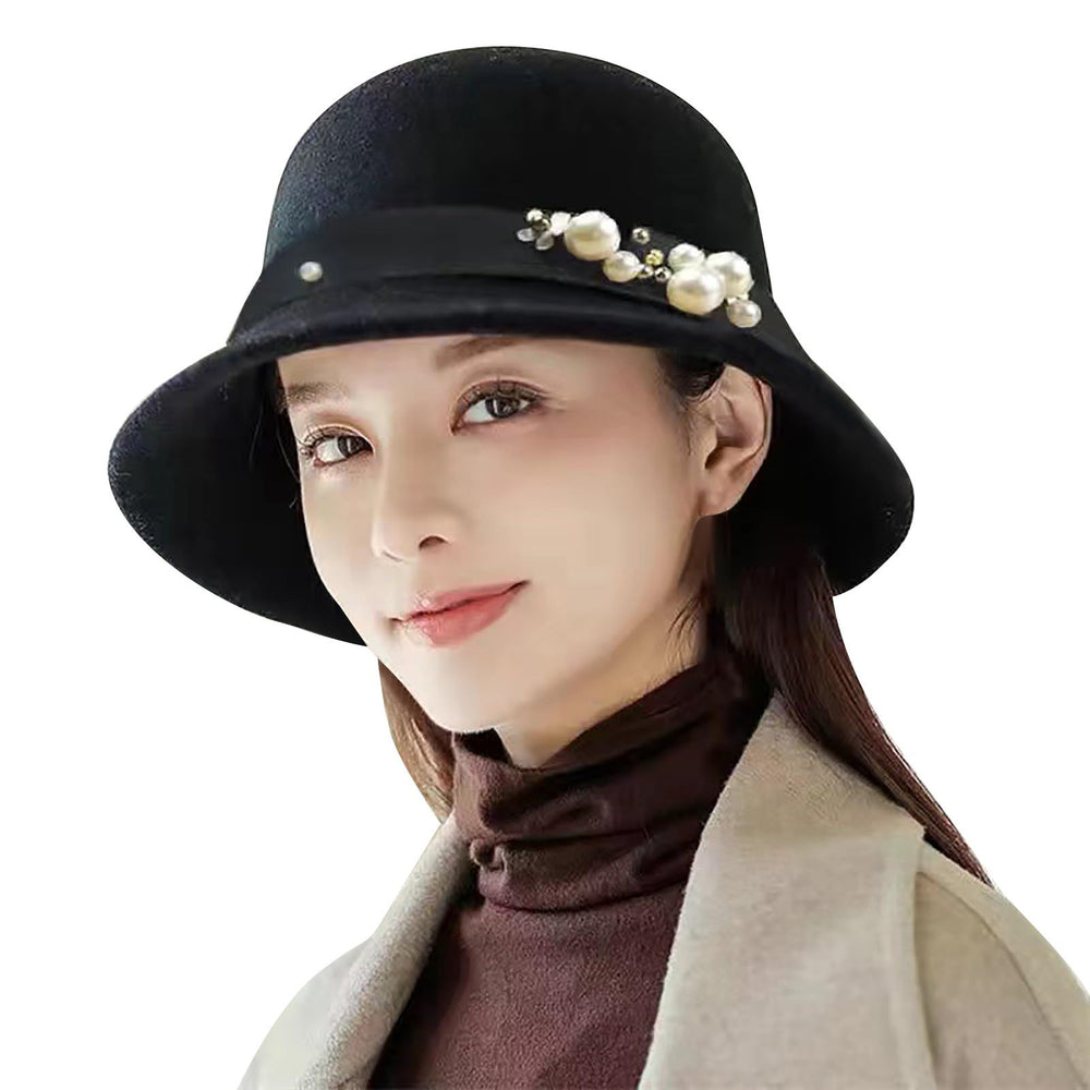 Generic bowler hat with ribbon detail, refined vintage charm