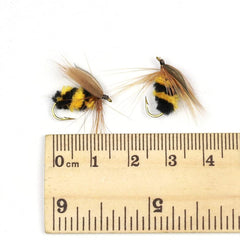 Generic bumble-bee fly bait handmade for outdoor fishing sessions.