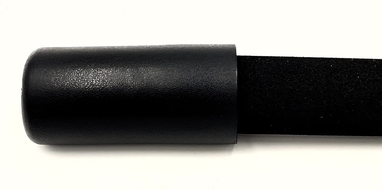 Generic butt cap close-up showing durable material and clean black aesthetic.