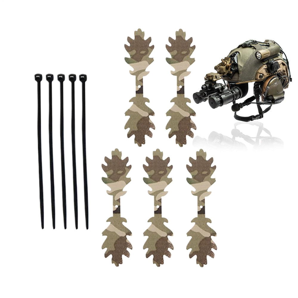 Generic camouflage leaf wrap 5-pack shown bundled for versatile woodland concealment.