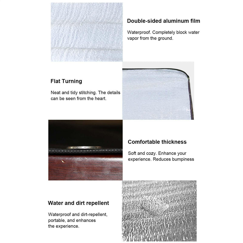 Generic camping mat on beach/garden setting for versatile outdoor use.