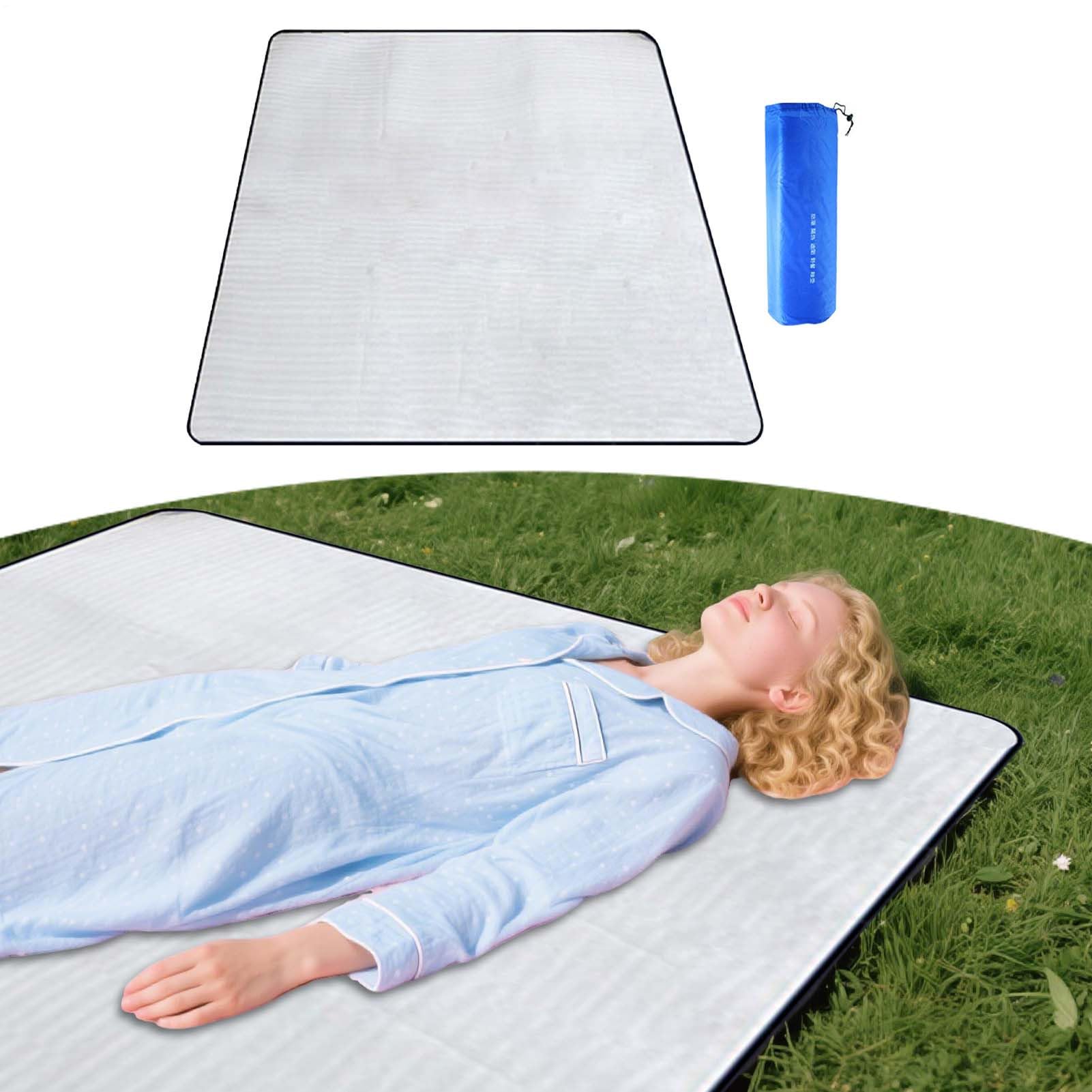 Generic camping mat folded compact for easy packing and storage.