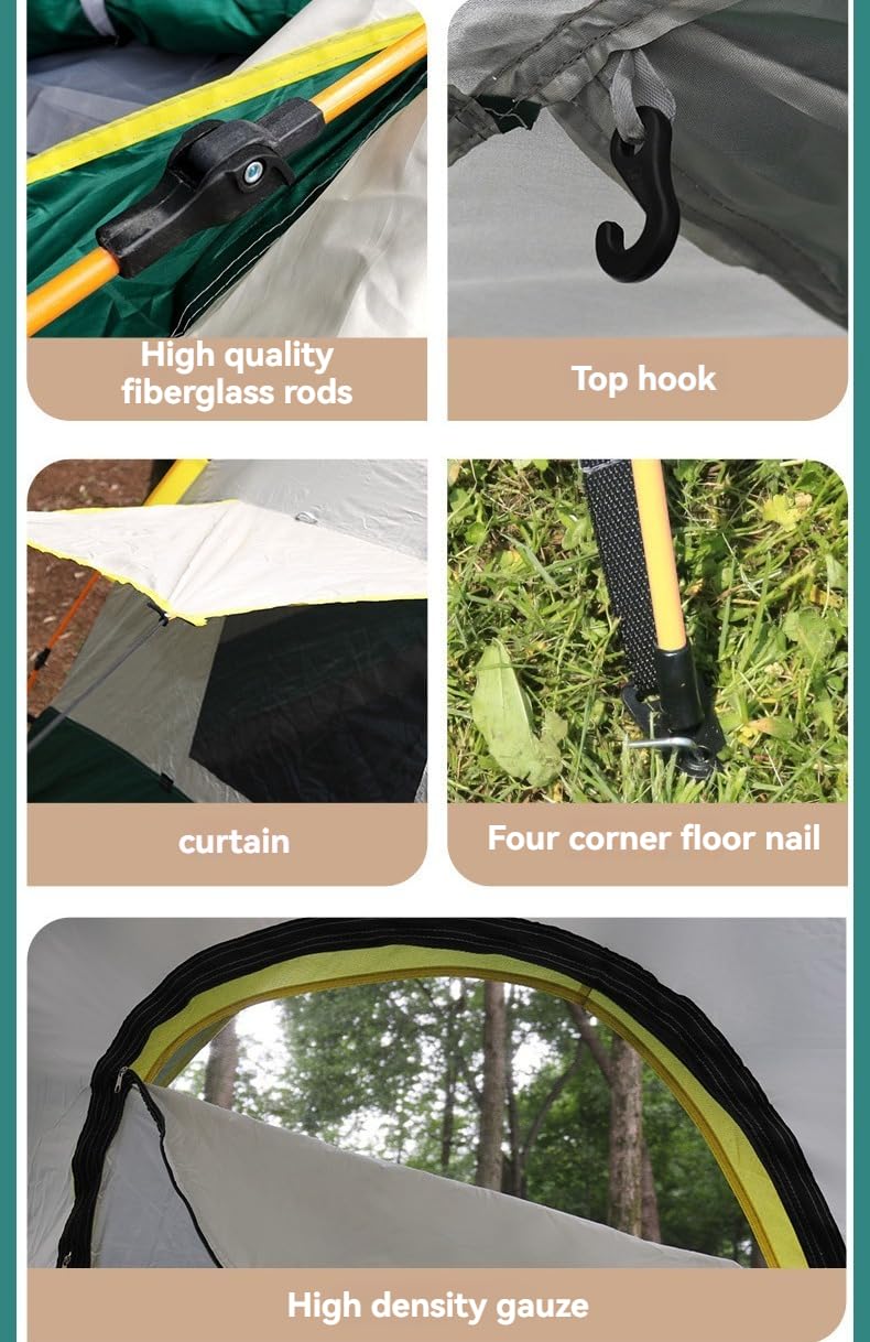 Generic camping tent travel-ready design for beach, hiking trips