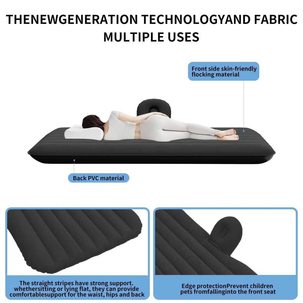 Raised edge safety on the Generic car air mattress helps keep children secure