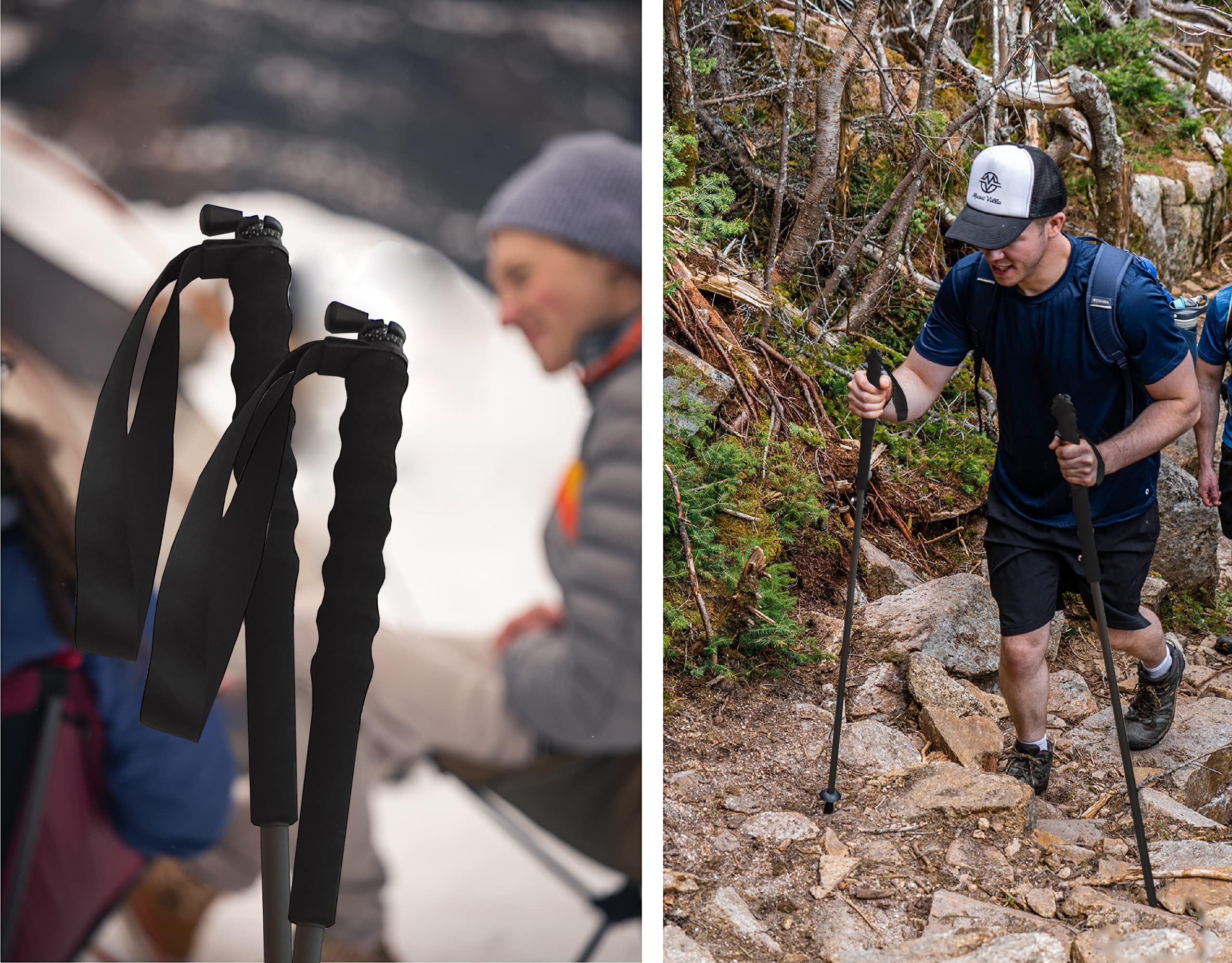 Generic travel-friendly trekking poles ideal for hikers and backpackers