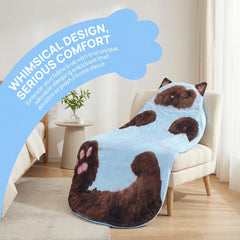 Generic Cat Shaped Plush Sleeping Bag offers generous length for full coverage