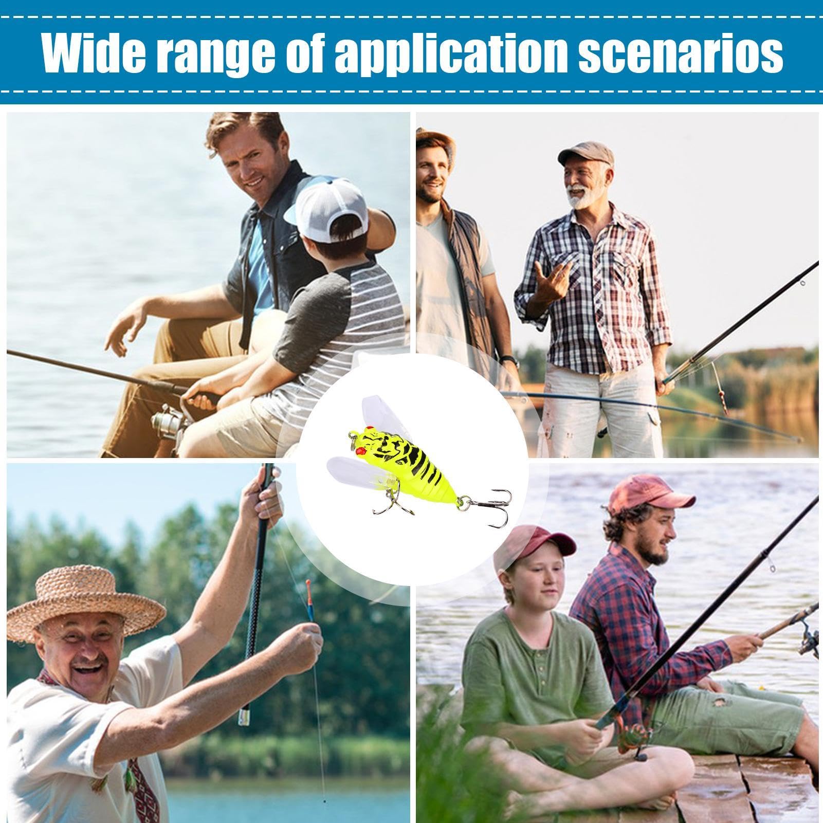 Generic Cicada Fishing Catcher shows durable ABS body for long-lasting use.