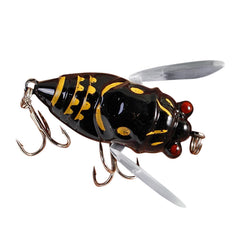 Generic Cicada Fishing Catcher double hooks close-up showing secure hooks.