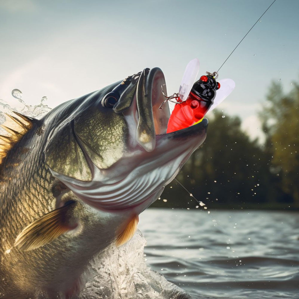 Generic Cicada Fishing Catcher features noise beads to tempt wary fish.