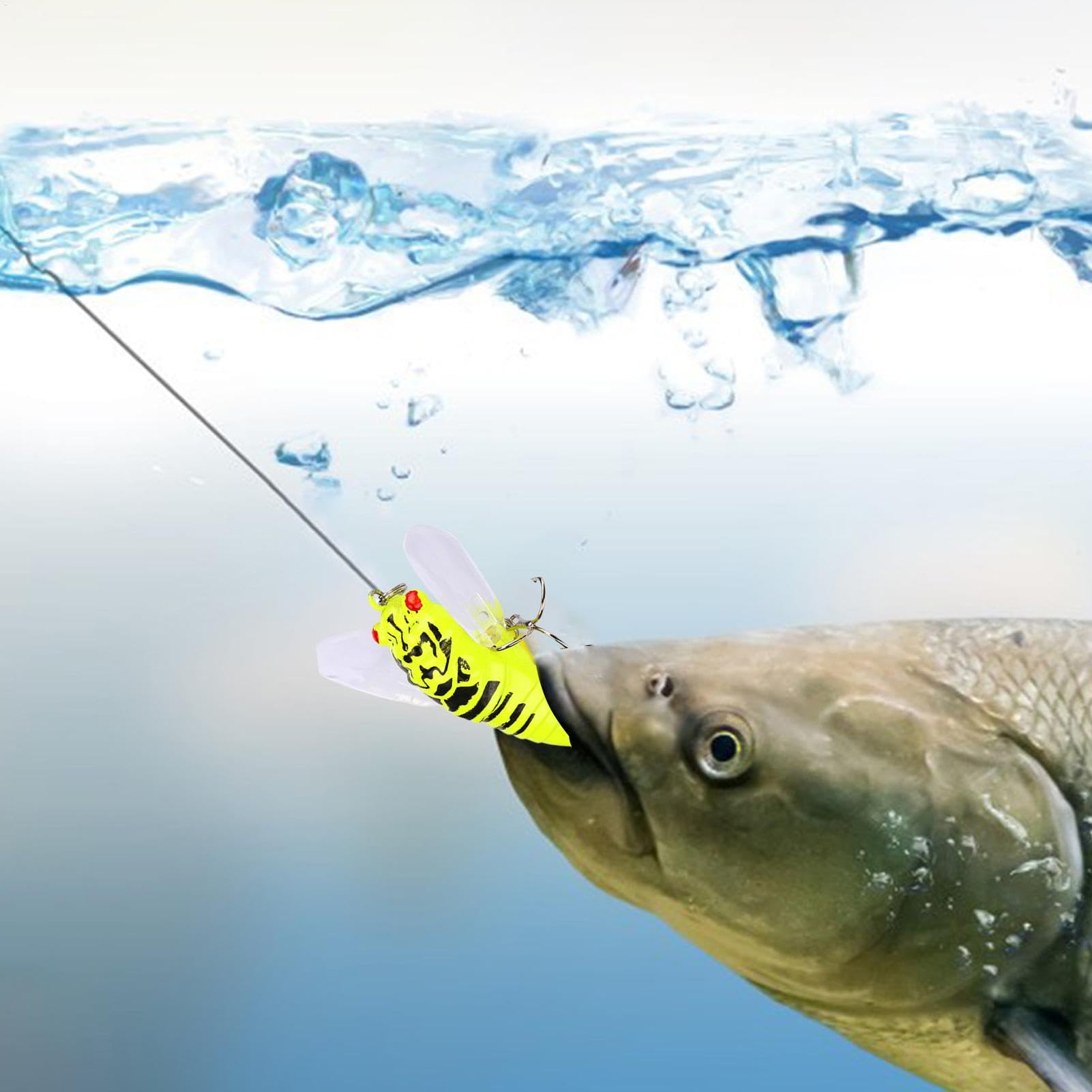 Generic Cicada Fishing Catcher features realistic cicada design for enticing cautious fish.