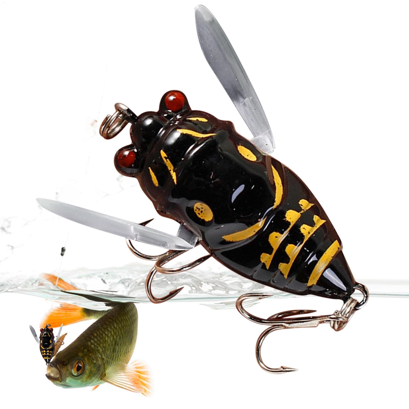 Generic Cicada Fishing Catcher reusable swim bait for multiple trips.