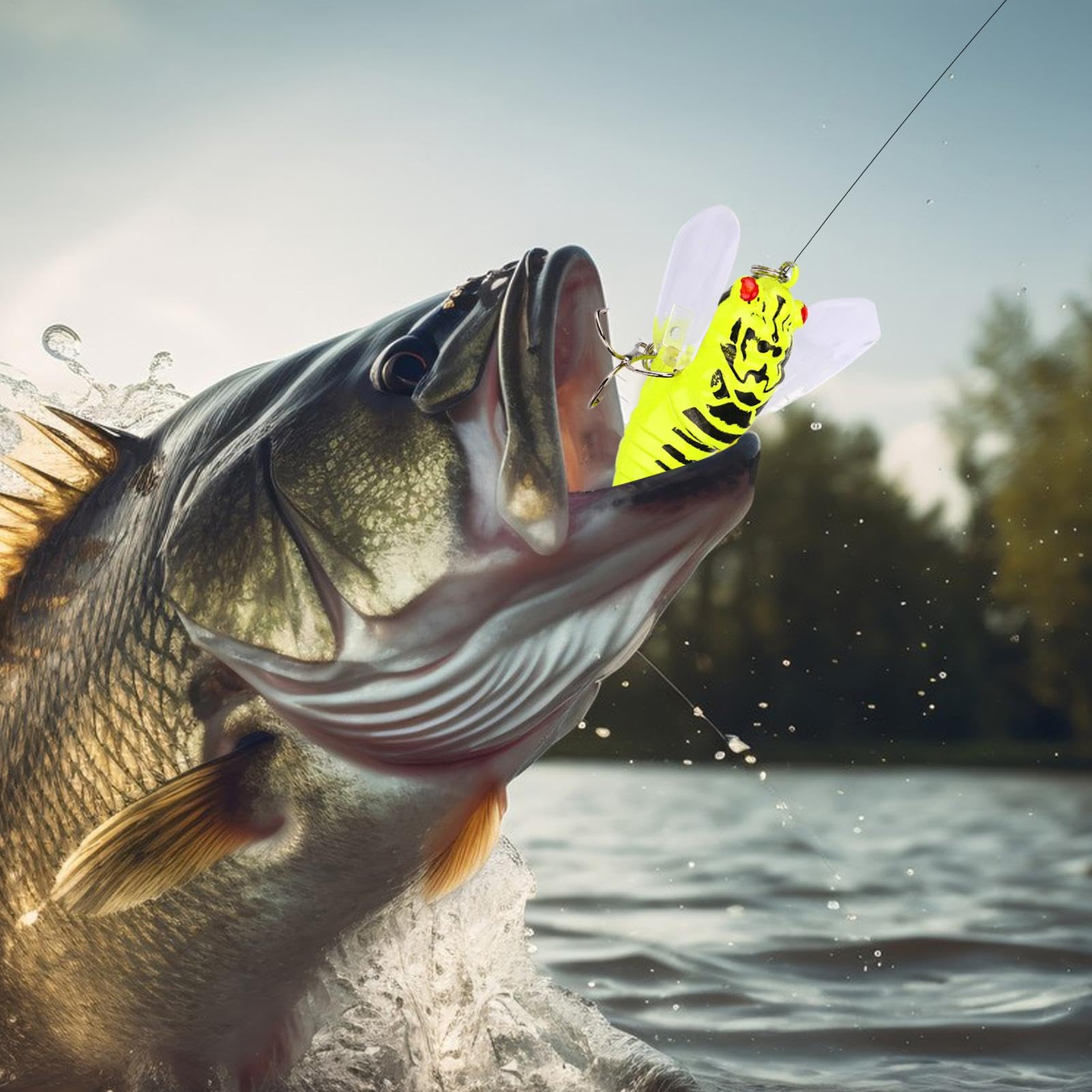 Generic Cicada Fishing Catcher demonstrates strong structure for rugged fishing environments.