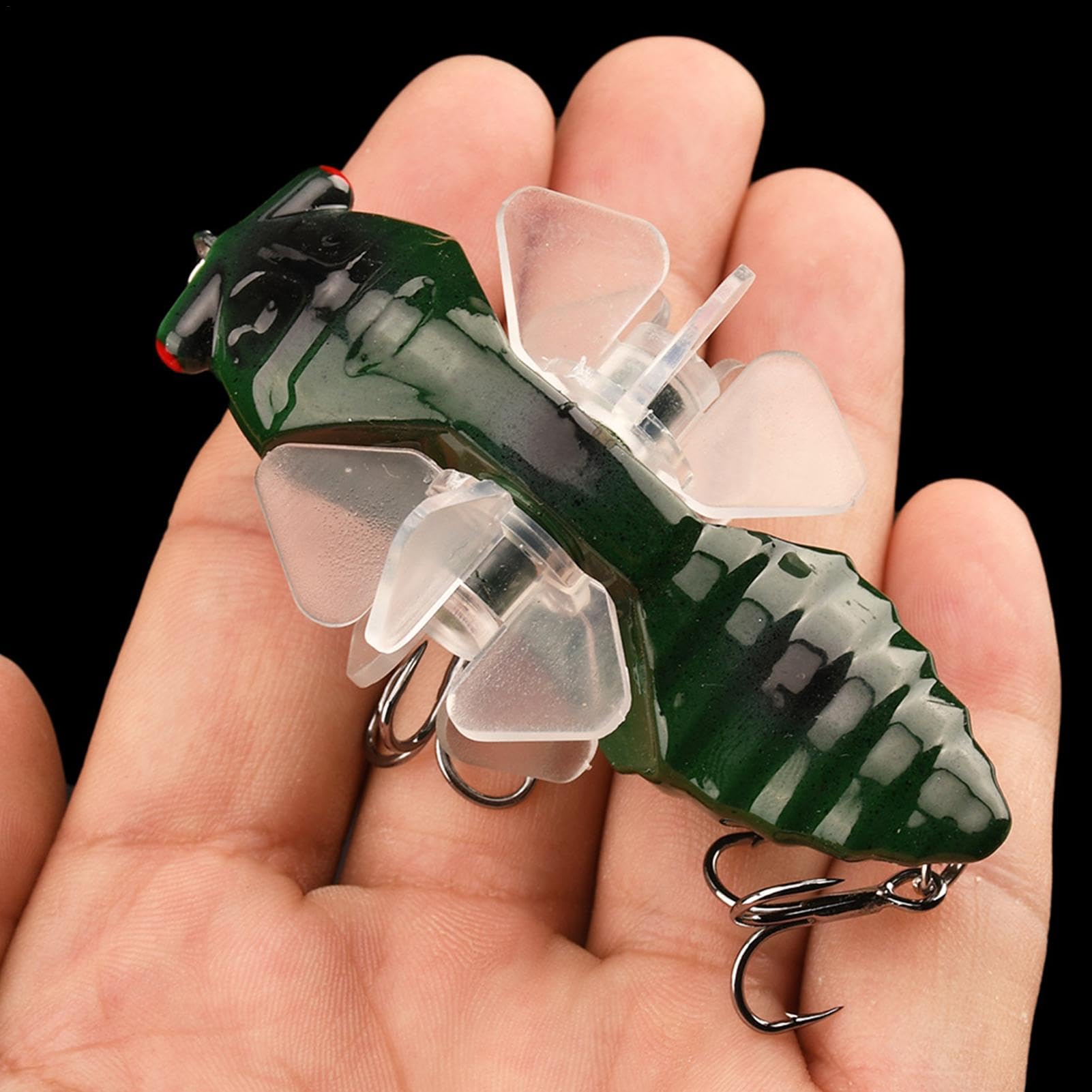 Close-up of Generic Cicada Lure detailing its cicada shape.
