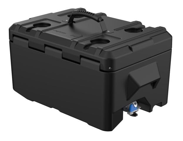 Generic Cooler spacious-storage arrangement for drinks and snacks.