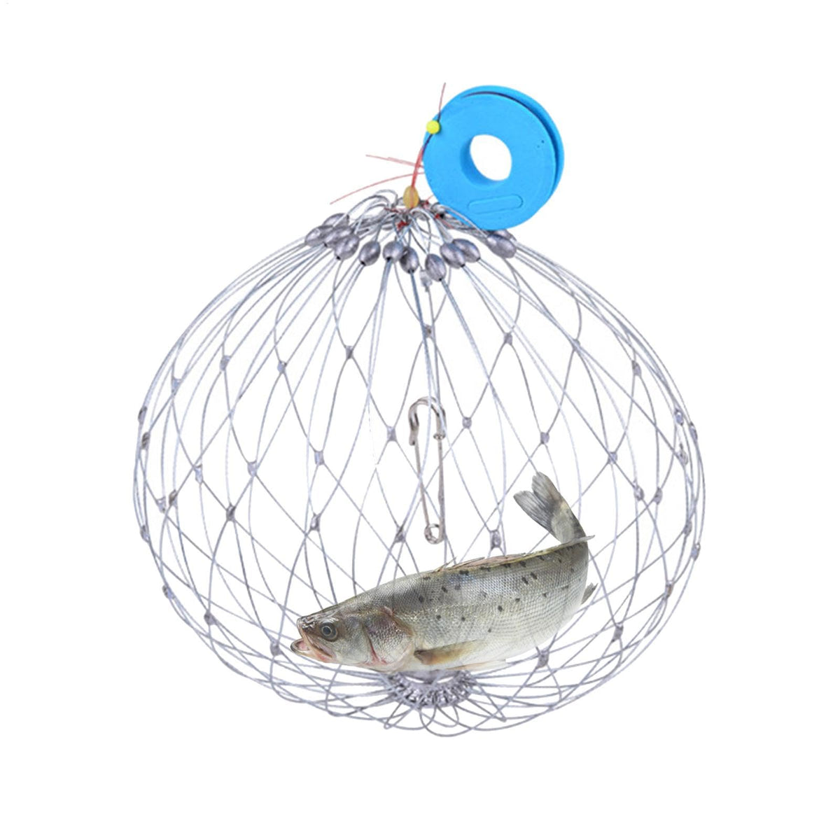 Generic crab catcher with steel wire net demonstrating sturdy construction for crabbing.
