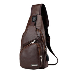 Generic crossbody sling bag worn on the shoulder showing compact size and everyday carry