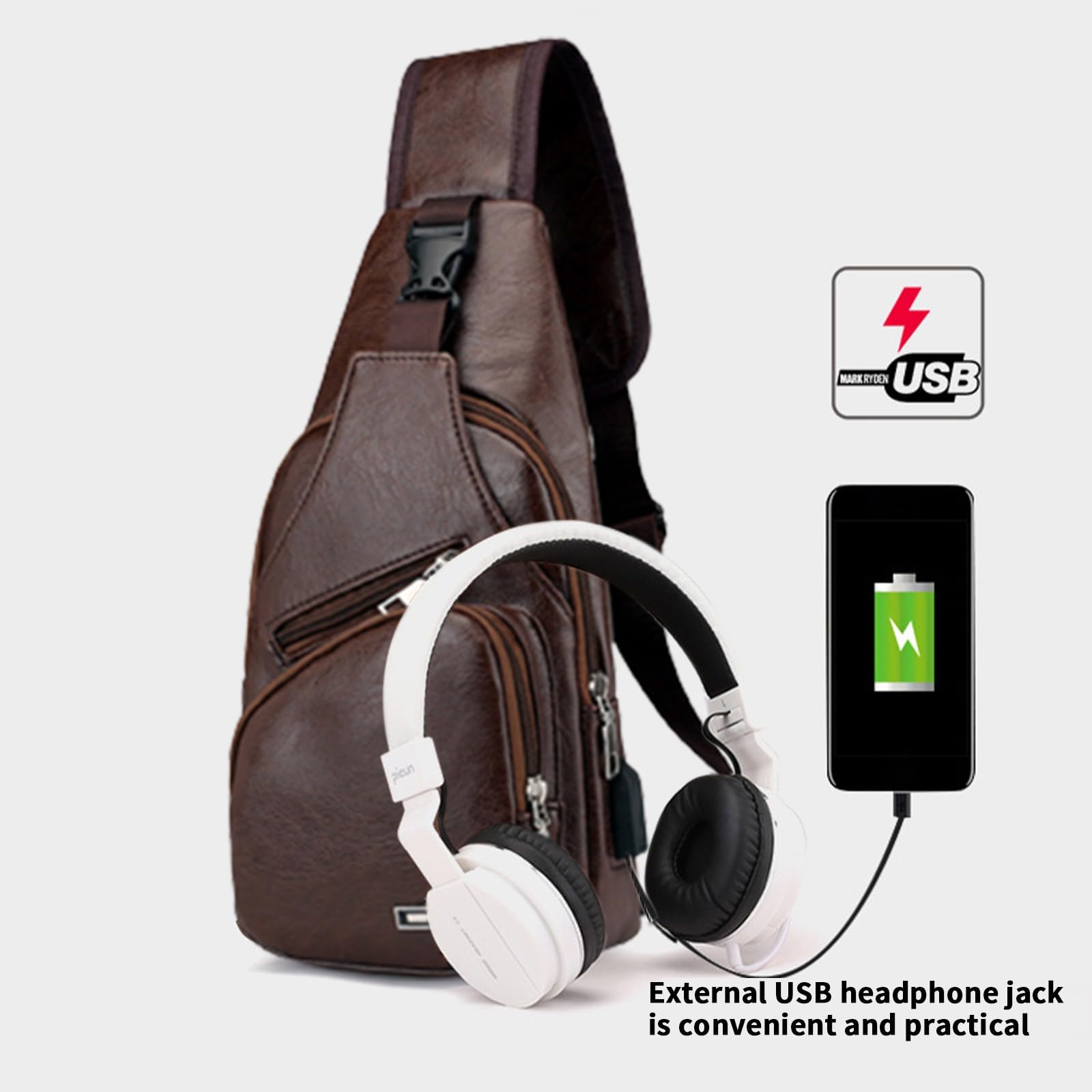 Generic crossbody sling bag being used as a small diaper bag for caregivers