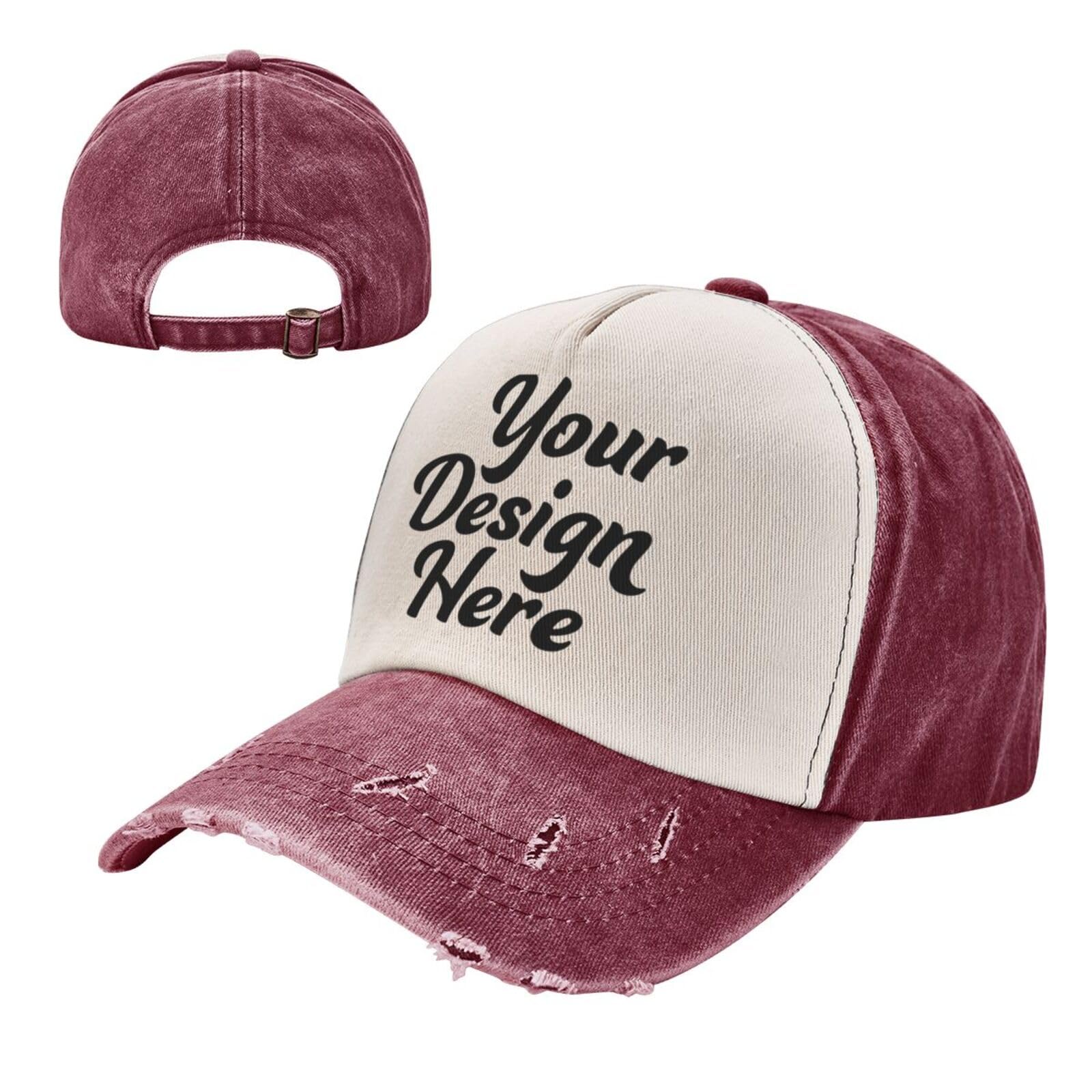 Generic Custom Denim Cap side view with adjustable fit for all-day comfort