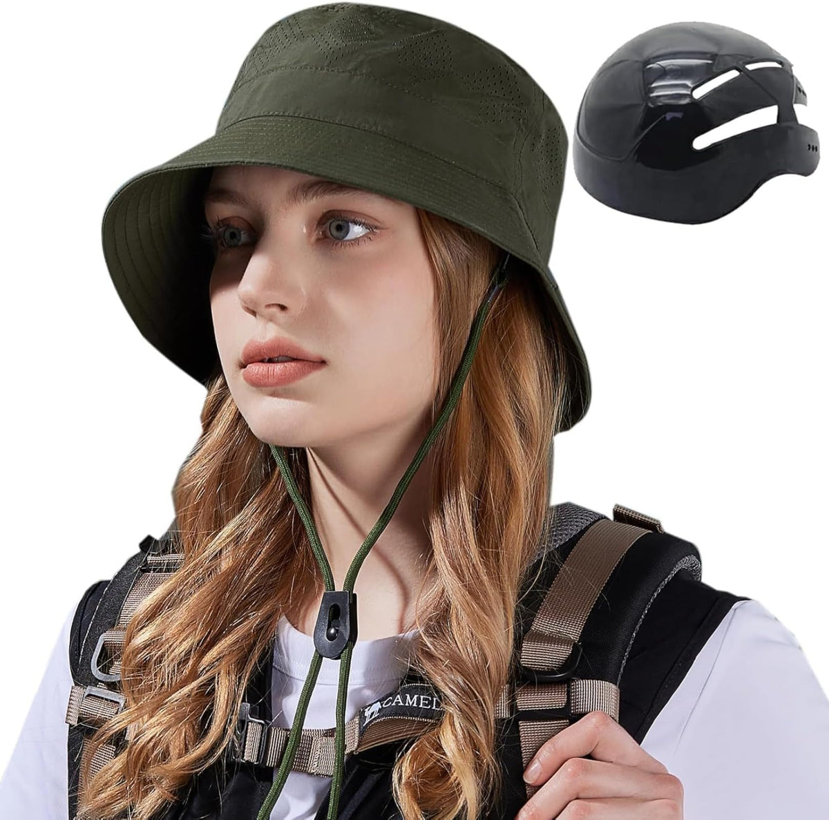 Generic cycling helmet for women, front view, breathable protection for summer rides.