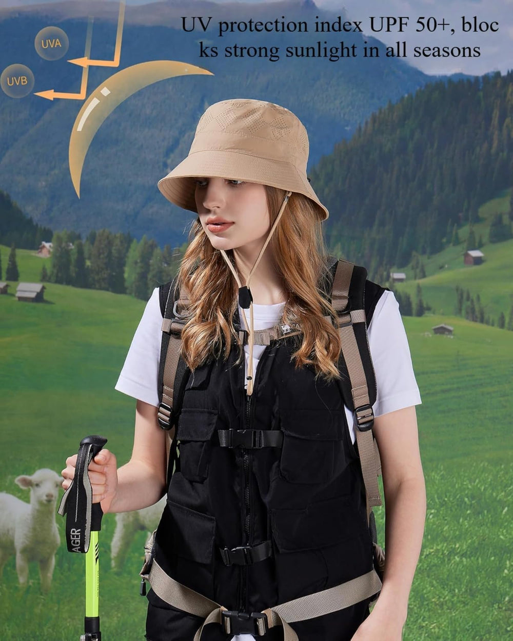 Generic cycling helmet for women with ventilation holes khaki keeps head cool on rides