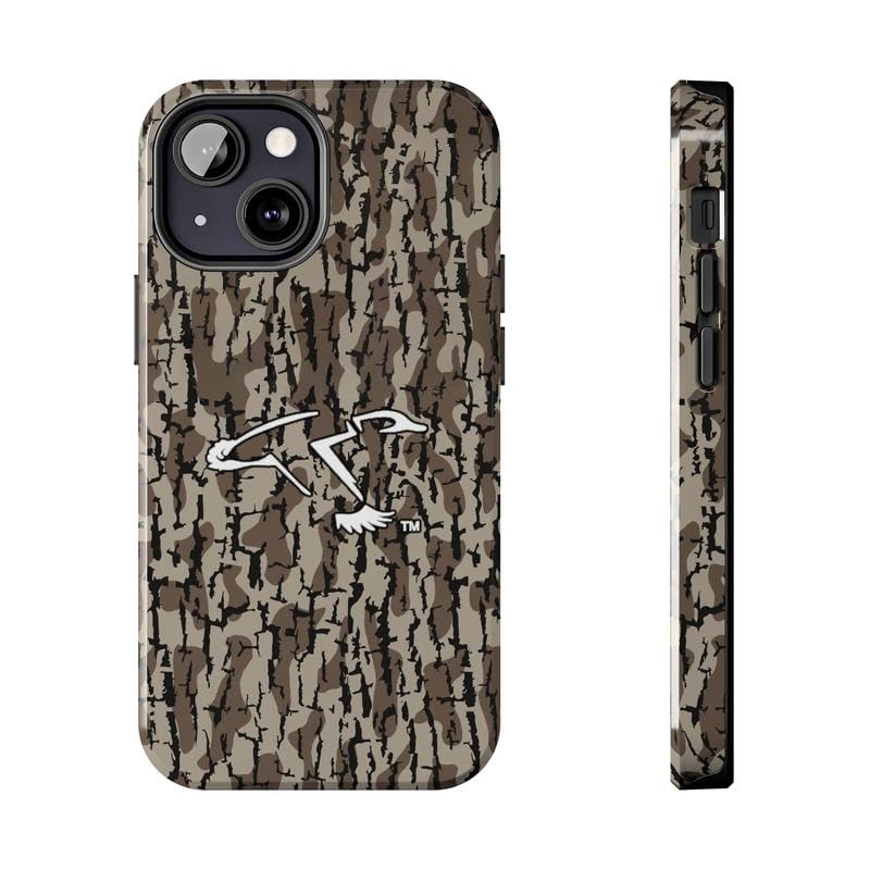 Generic duck hunting phone case easy-access to buttons and ports for field use.
