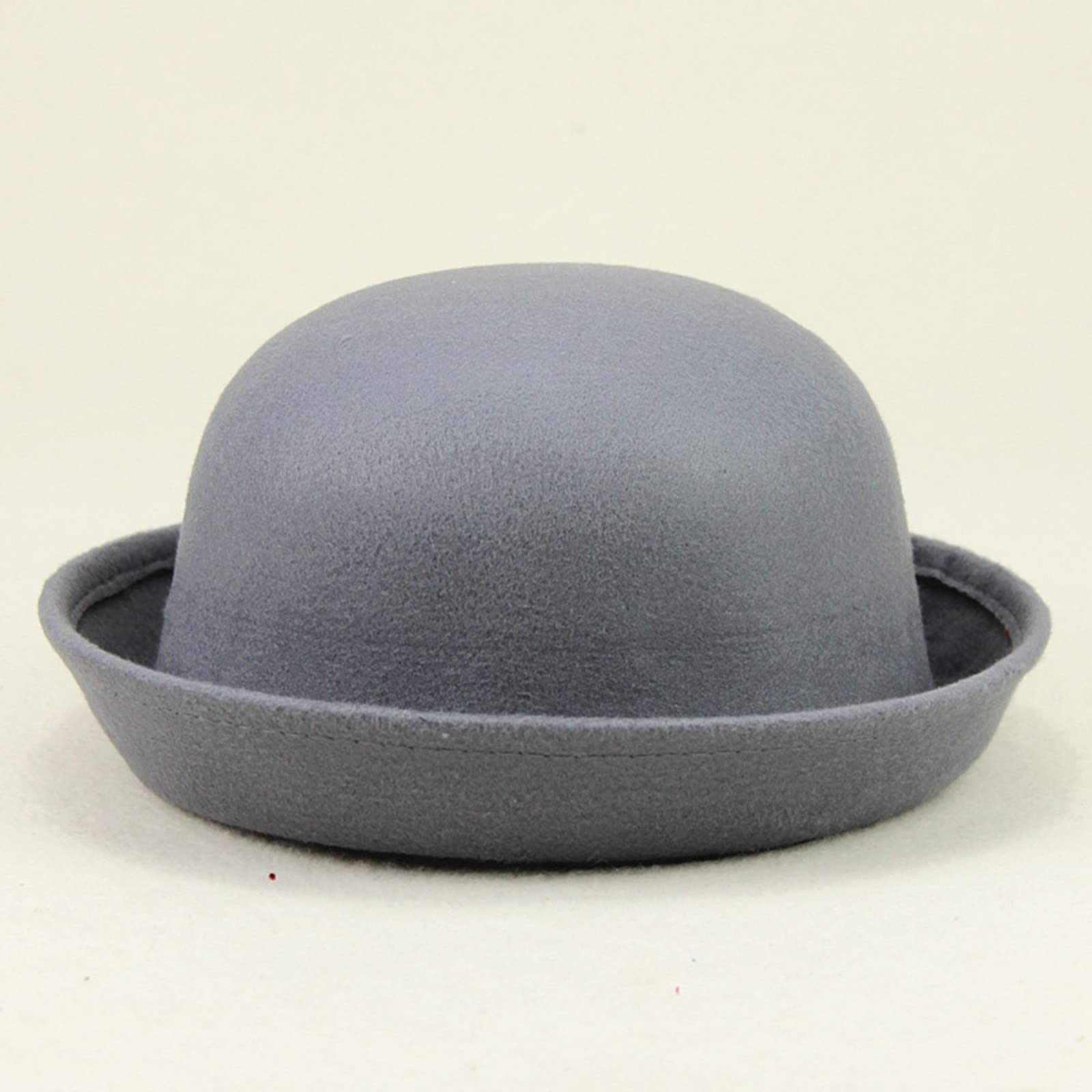 Generic Elegant Womens Roll-Up Brim Fedora Hat brim-fold detail emphasizes compact packing.