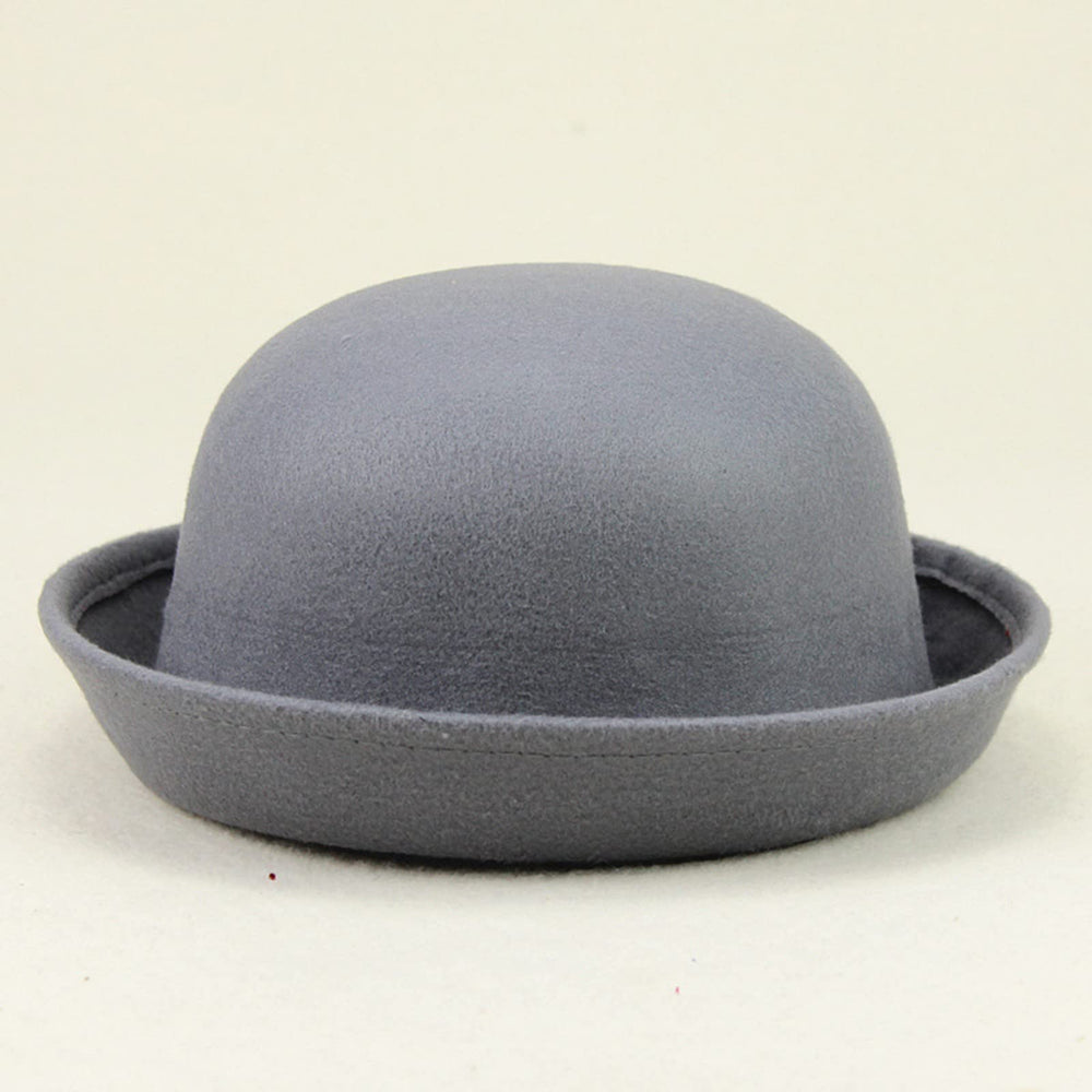 Generic Elegant Womens Roll-Up Brim Fedora Hat brim-fold detail emphasizes compact packing.