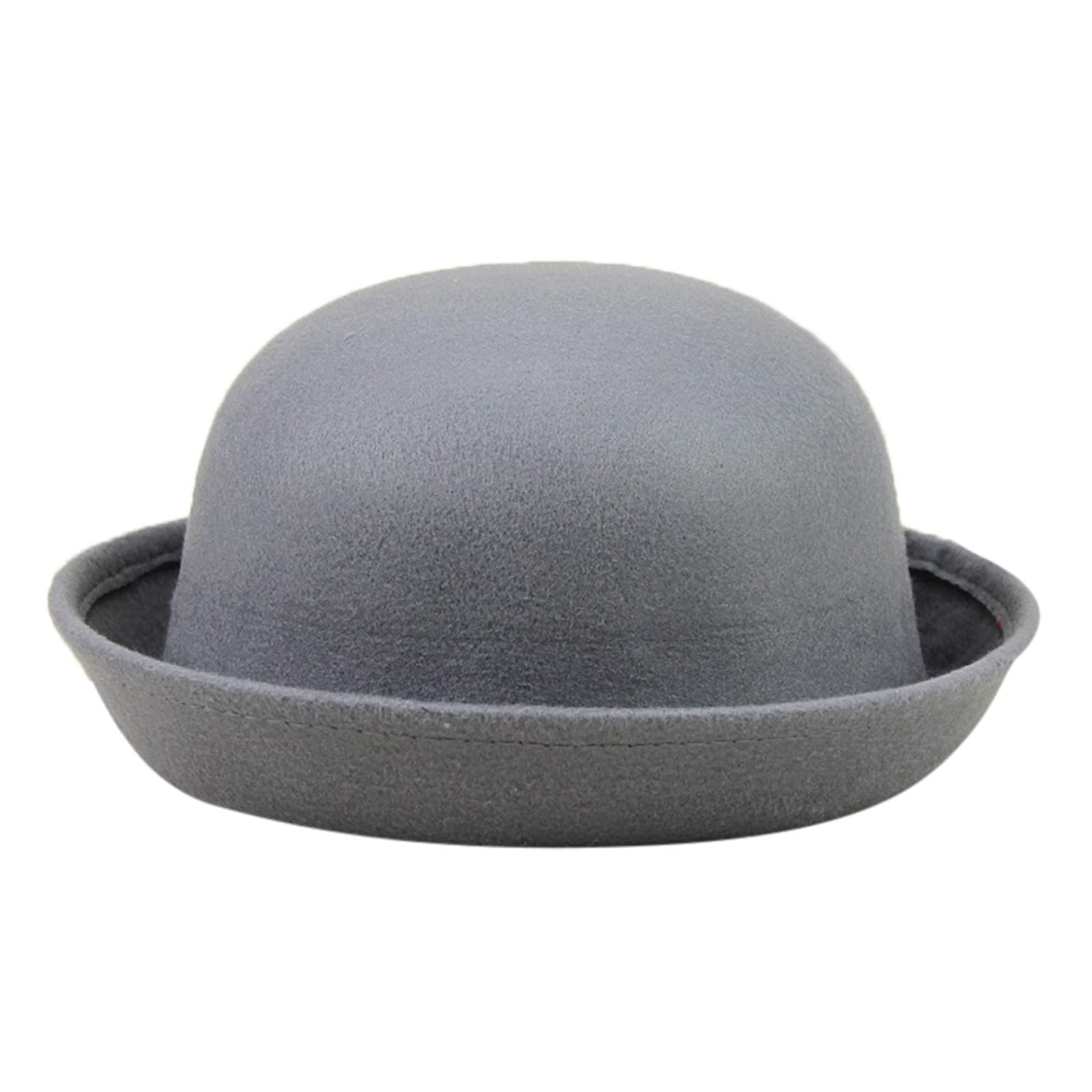 Generic Elegant Womens Roll-Up Brim Fedora Hat cover shot shows portable sun shading.
